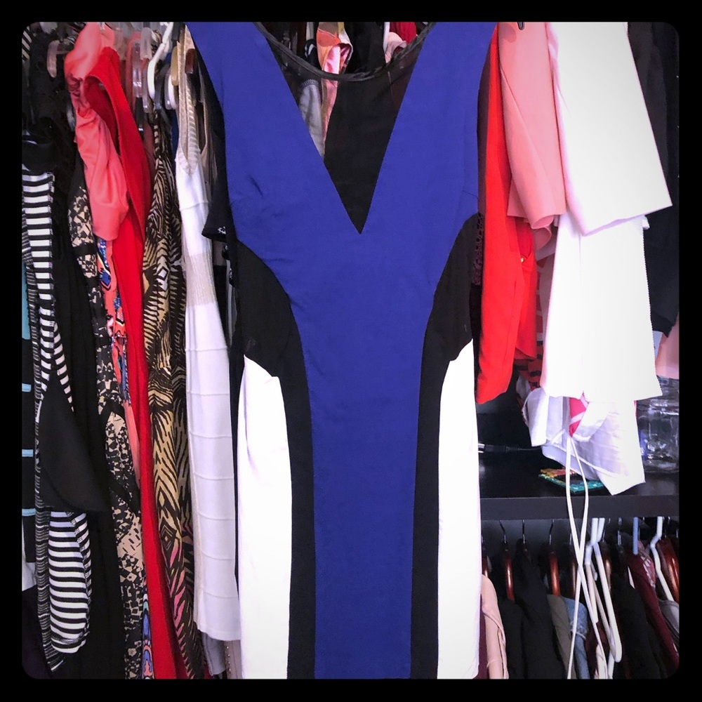 Color block mini dress